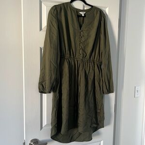 Time & Tru Long Sleeve Green Dress- Medium